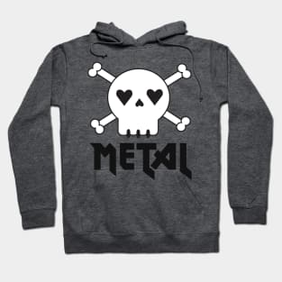 Black Skull and Crossbones Skulls Skeleton Punk Pattern Hoodie